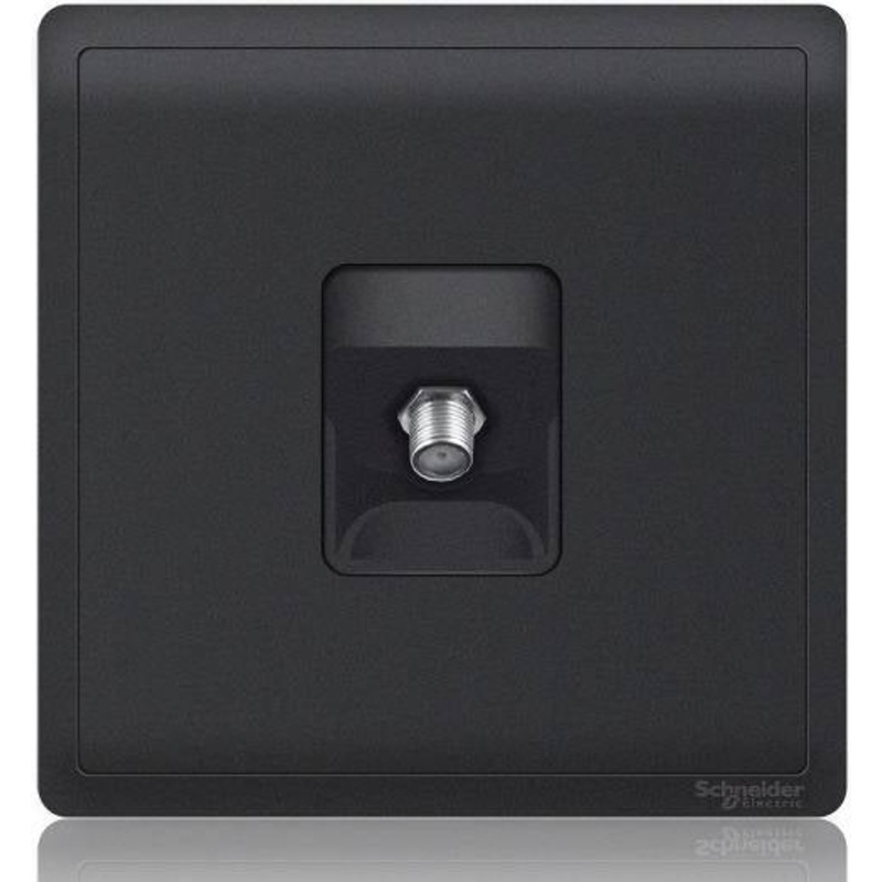 Schneider 1-Gang TV Socket 75 Ohm