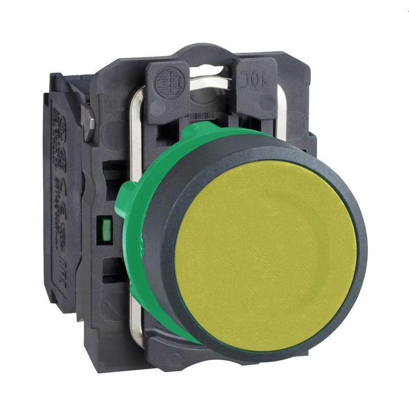 Schneider Electric Yellow Flush Push Button