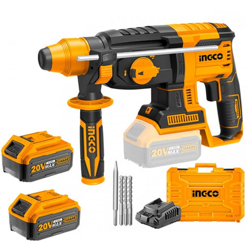 INGCO 20V Lithium-Ion Cordless Rotary Hammer