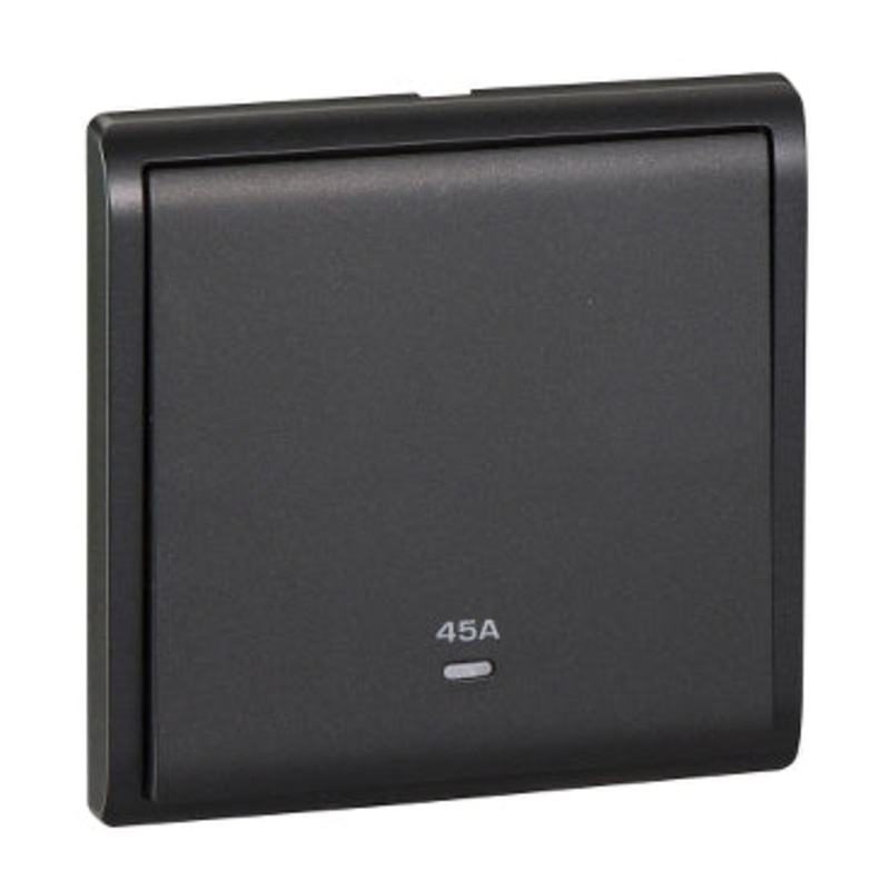 Schneider Electric Pieno 45A DP Switch with Neon Matt Black
