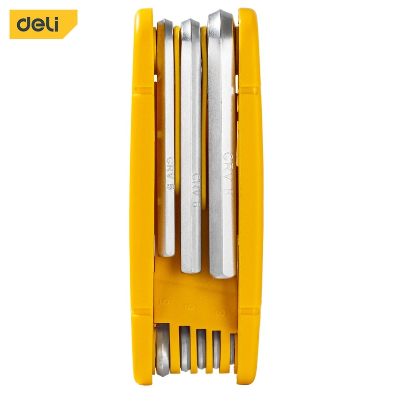 Deli 8pcs Foldable Flat End Hex Key Set | EDL230308