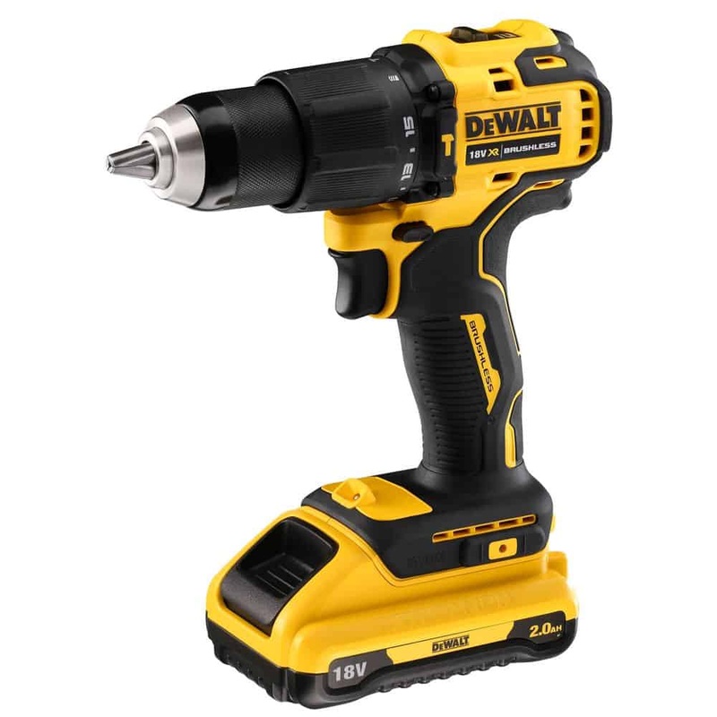 Dewalt 18V XR Brushless Compact Hammer Drill | DCD709D2T-GB