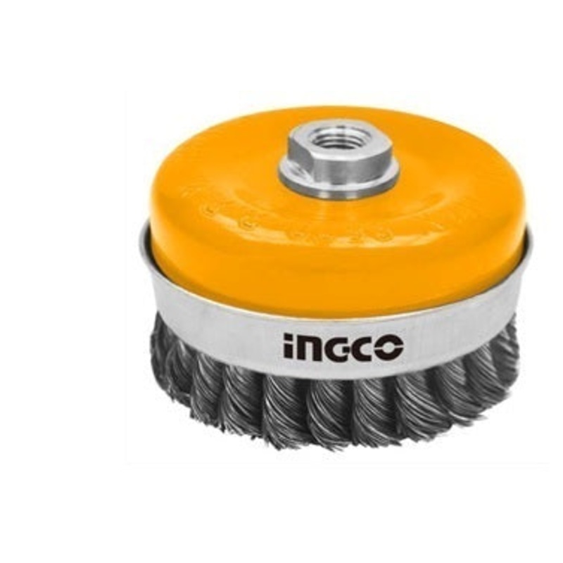 Cup Twist Wire Brush With Nut 100mm