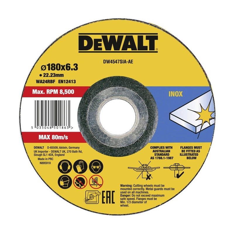 DEWALT Grinding Disc 180mm x 6mm x 22mm | DW4547SIA-AE