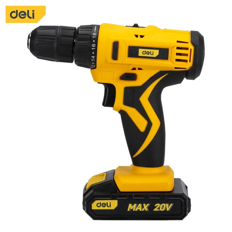 Deli 20V Lithium-Ion Cordless Drill | EDL-DZ20-E1D1
