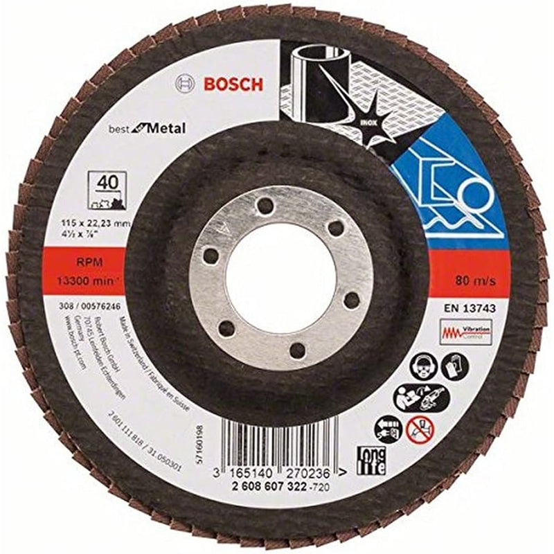 Flap Disc Best for Metal X571 115mm G40, straight