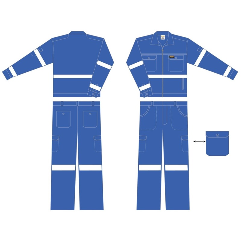 ingco WUS03180 Work Uniform coverall | blue