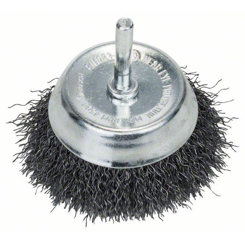 Shank Cup Brush 70mm Crimped Steel 6mm