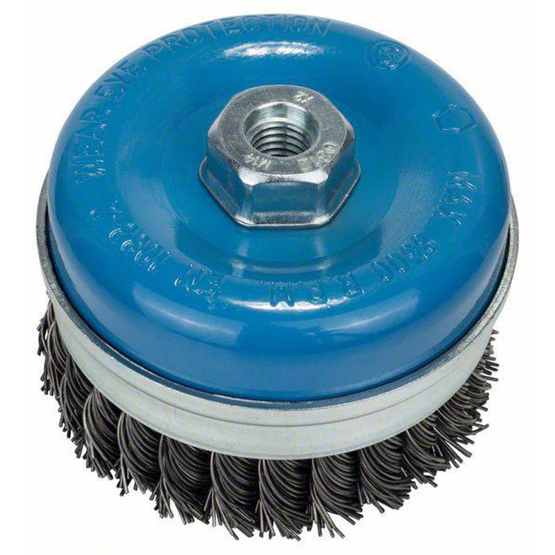 Cup Brush 75mm Knotted Wire M10