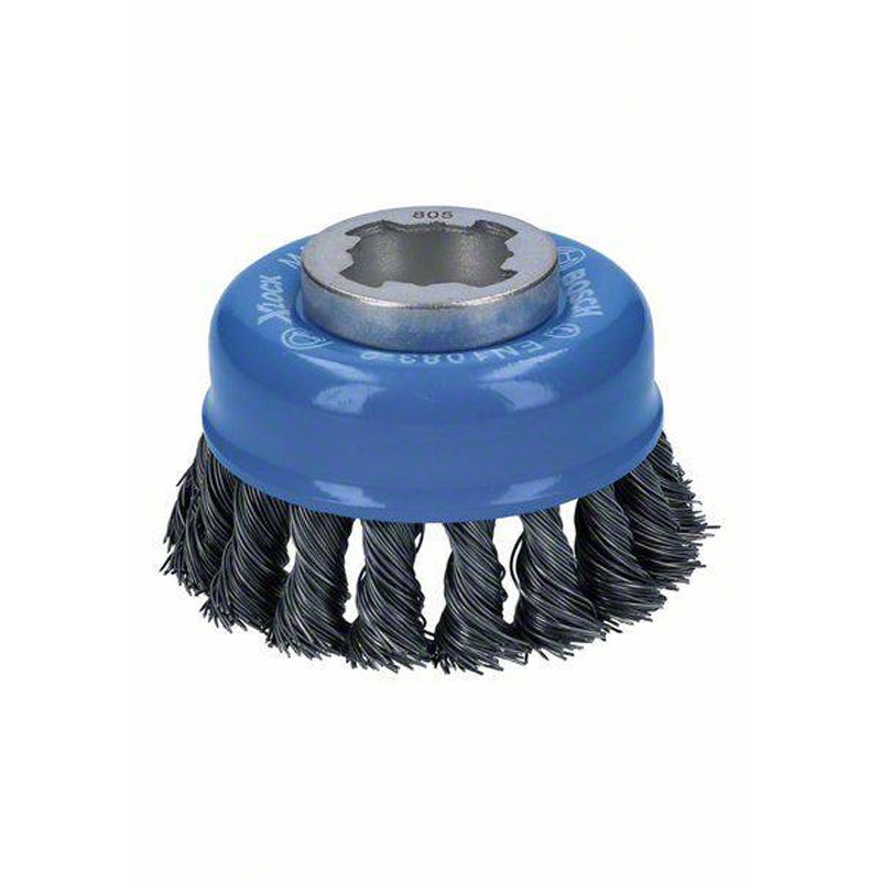 Cup Brush X-LOCK Crimped 75mm Brass coated 0.3mm