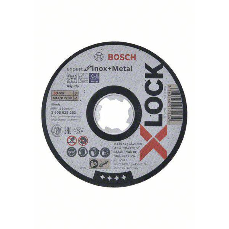 Cutting Disc X-LOCK Expert for Metal & Inox 115x1x22.23 Straight Cutting