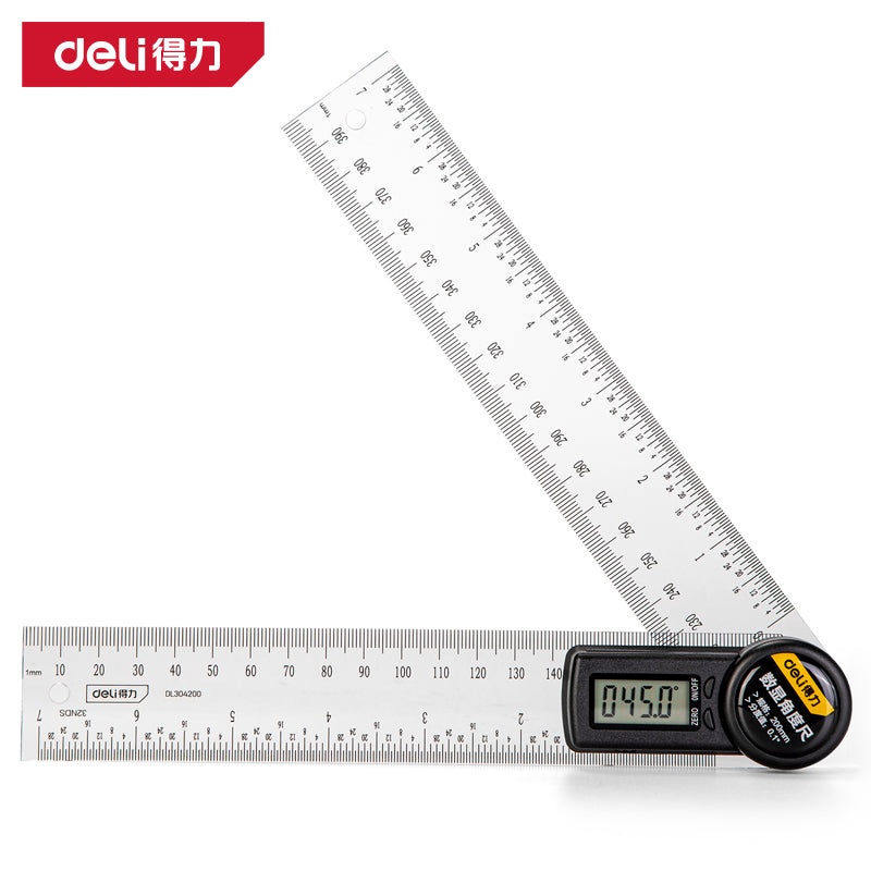 Deli Digital Angle Ruler 200mm | DL304200