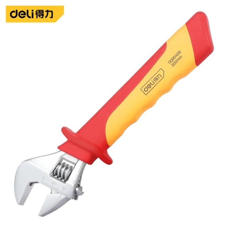 Deli Insulated Adjustable Wrench 8" | DQ90408