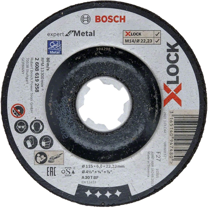 Grinding Disc X-LOCK Expert for Metal 115x6x22.23 Depressed Grinding