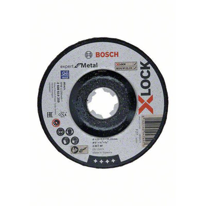 Grinding Disc X-LOCK Expert for Metal 125x6x22.23 mm Depressed Grinding