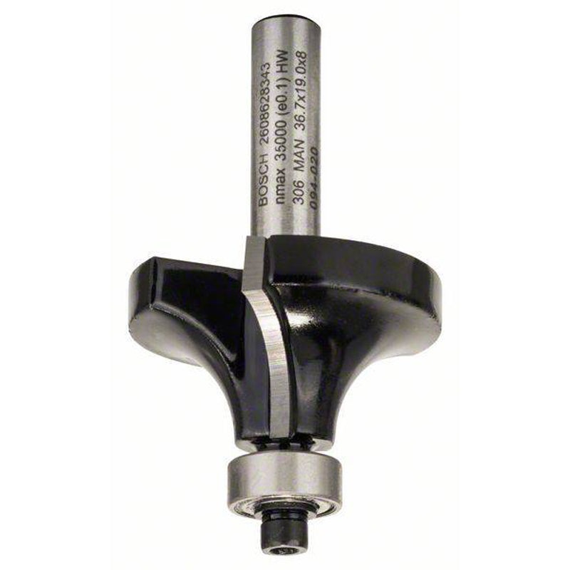 roundupover Bit 8mm, R1 12mm, L 19mm, G 60mm