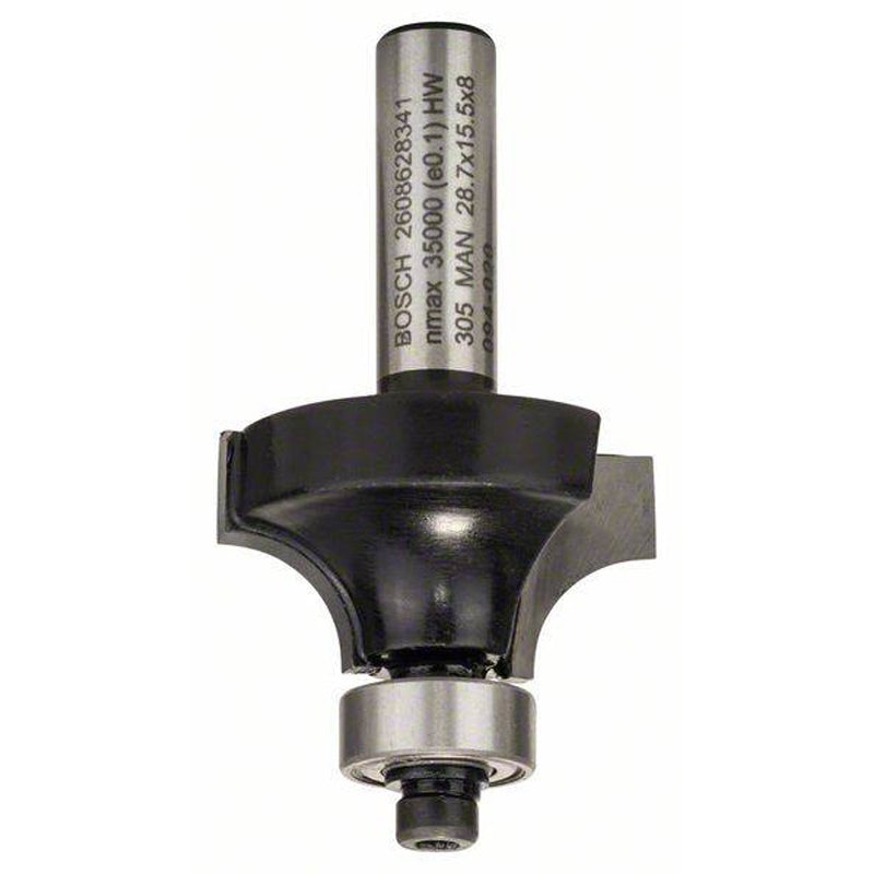 roundupover Bit 8mm, R1 8mm, L 15,2mm, G 53mm