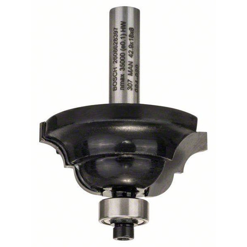 Edge Forming Bit D 8mm, R1 6,3mm, B 15mm, L 18mm, G 60mm