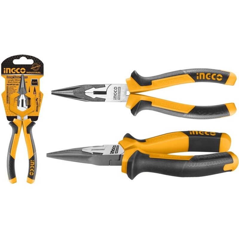 INGCO HLNP28168 Industrial 6-Inch CR-V Steel Long Nose Pliers