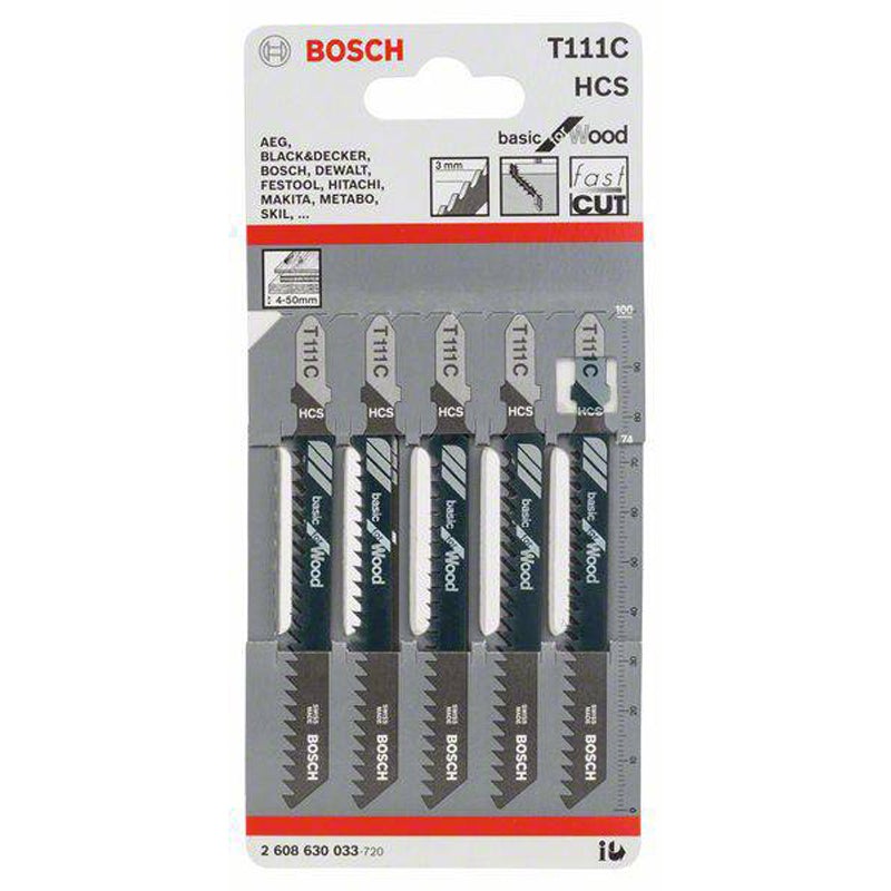 JSB Set T 111C Basic for Wood 100mm 5pcs