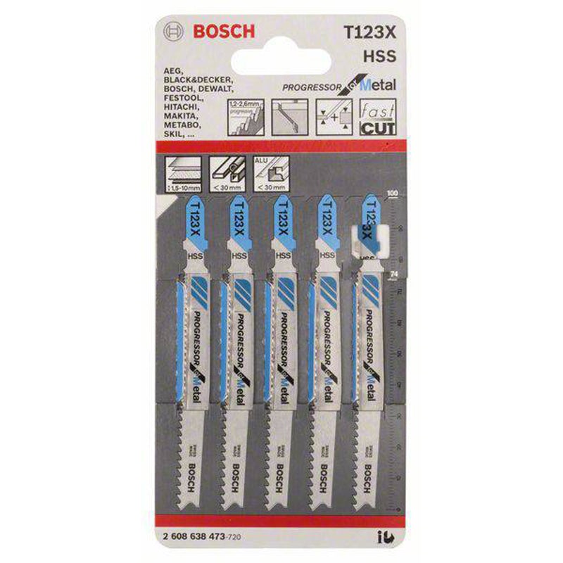 JSB Set T 123XF HSS Progressor for Metal 5pcs