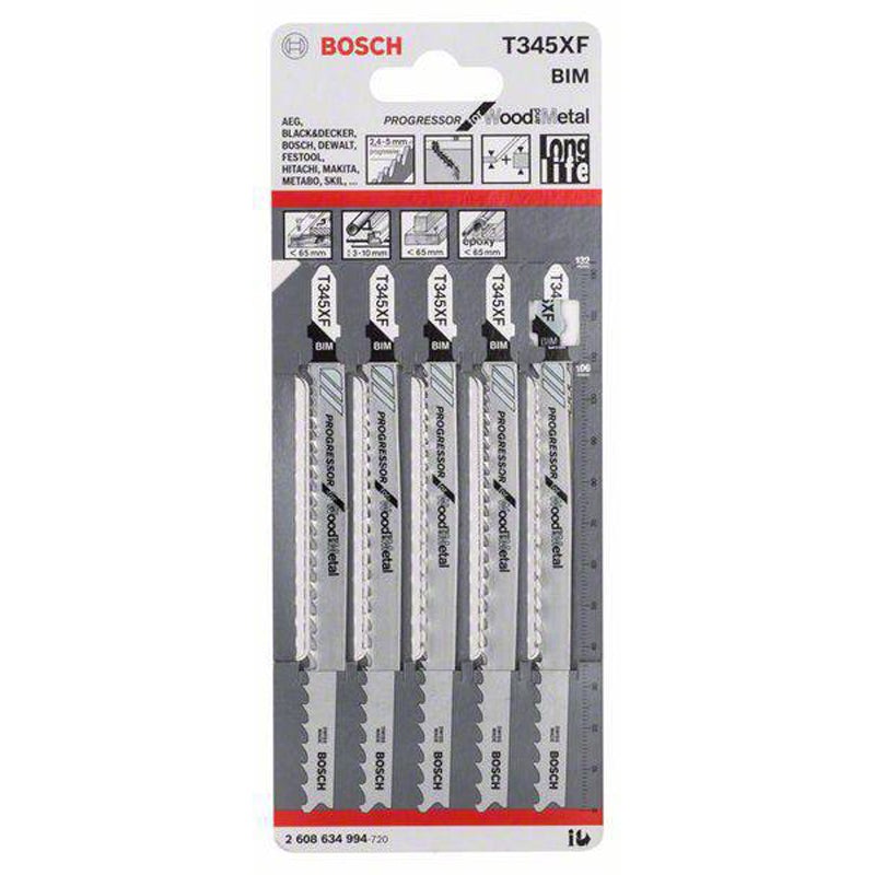 JSB Set T 345XF BIM Progressor for Wood/Metal 5pcs