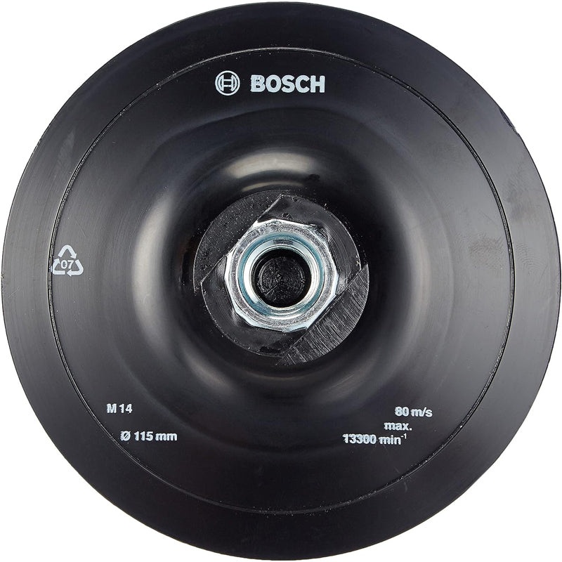 Rubber Sanding Plate for Angle Grinder with Velcro-Type Fastening System 115mm