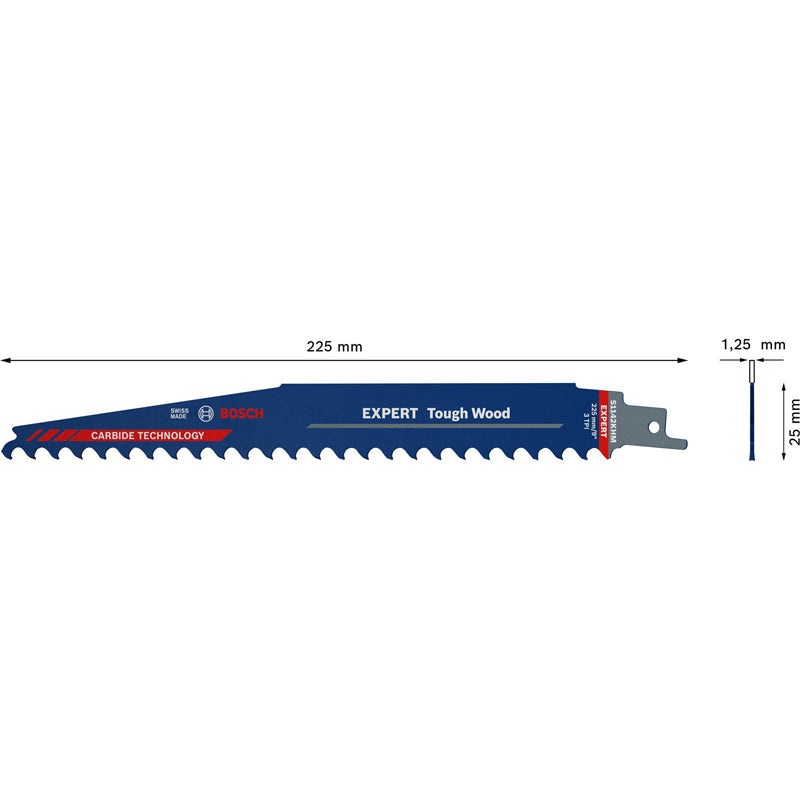 Recip Sawblade -  S1142KHM | Thick Tough Wood- 3 pcs