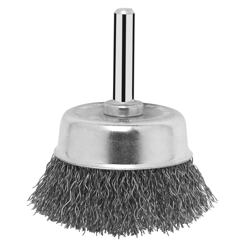 Wire Cup Brush Crimped Wire Shank (Brass-coated) 6x50mm