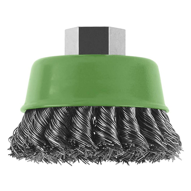 Wire Cup Brush Stainless 75mm Knotted Wire M14