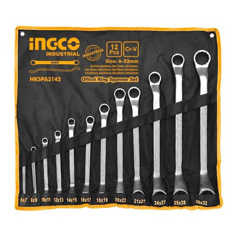 Offset Ring Spanner Set 12pcs
