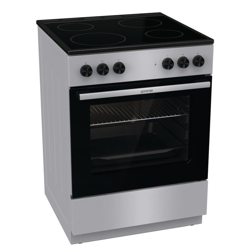 Electric cooker 60cm, 4 burners, with oven capacity 65l
