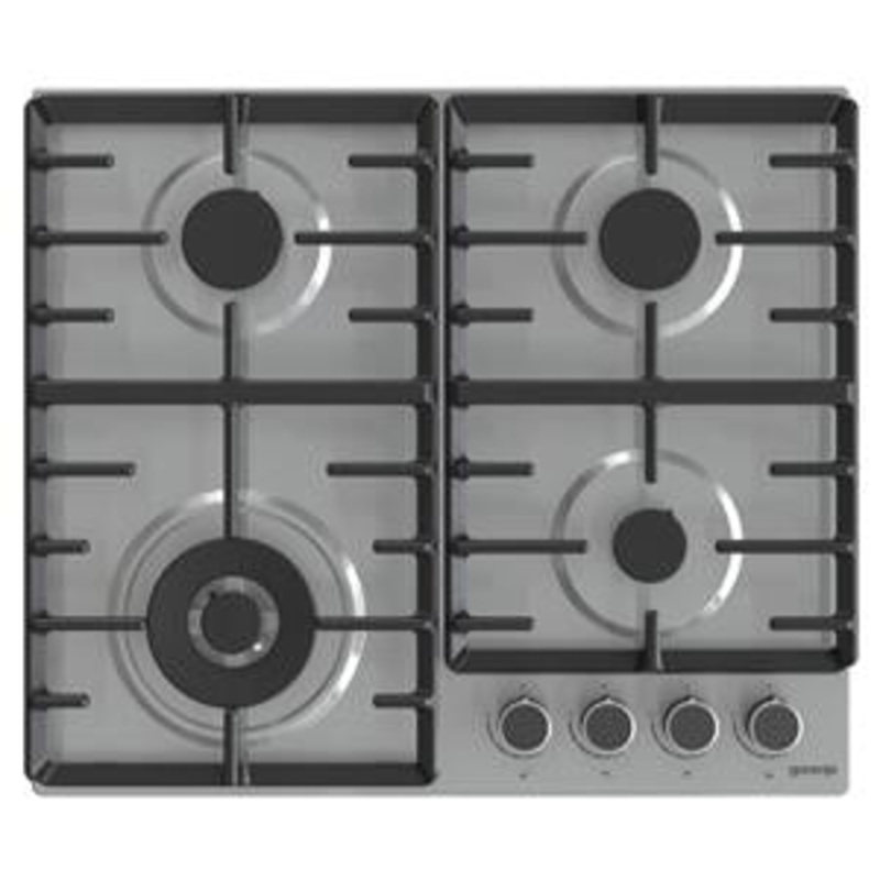 Gas hob, 60 cm,  stainless steel, 4 burners