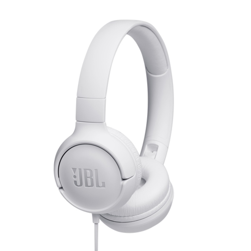 JBL Tune 500 White On-Ear Headphones