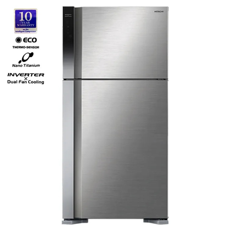 Hitachi Steel Refrigerator HRTN8565DF-BSL