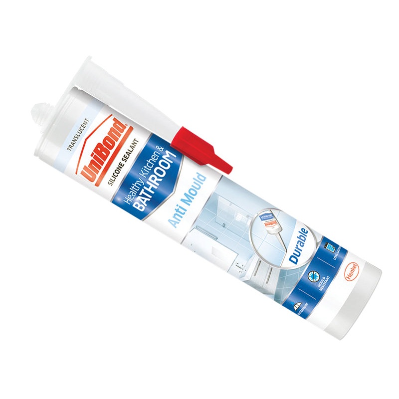 Anti-Mould Kitchen & Bathroom Sealant Cartridge Translucent 274g