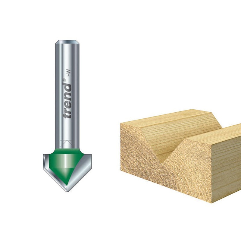 C044 x 1/4 TCT Chamfer V-Groove Cutter 45 6.0 x 12.7mm