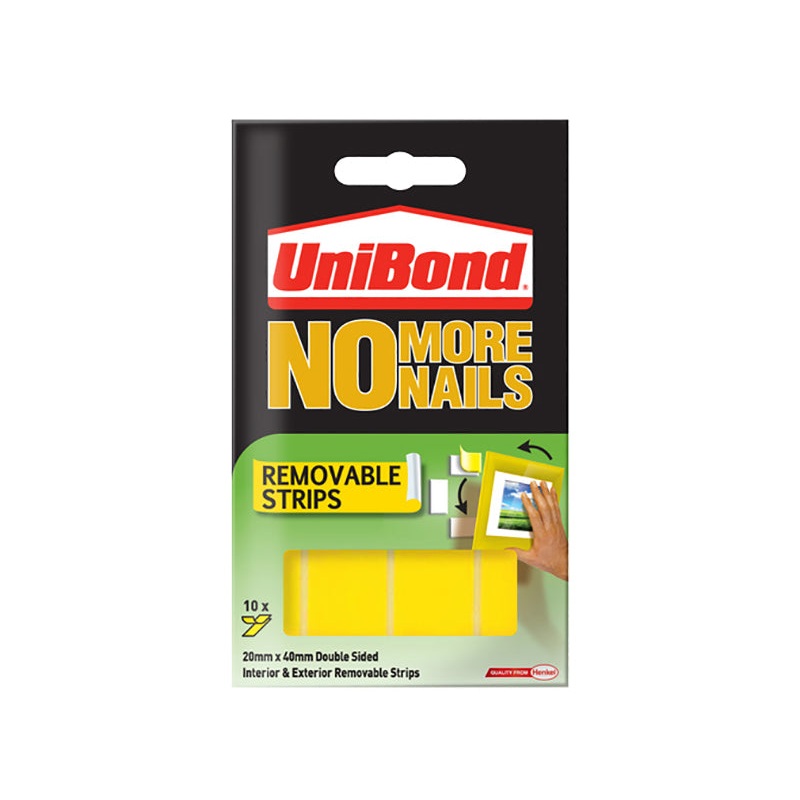 No More Nails Removable Pads 19mm x 40mm (Pack of 10)