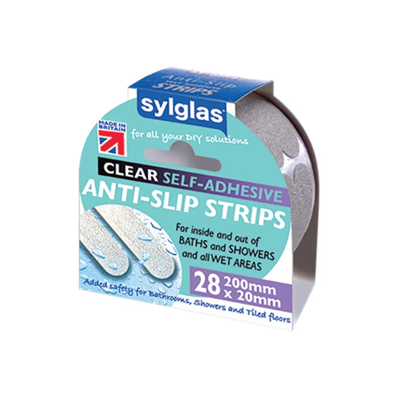 Anti-Slip Strips 200 x 20mm White (Pack 28)
