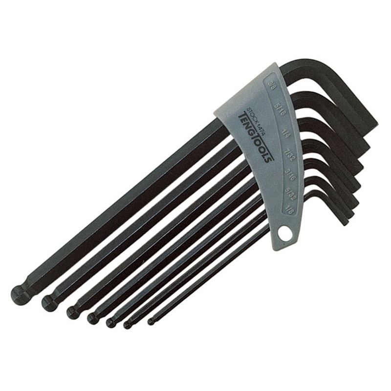 Ball Point Hexagon Key Set, 7 Piece (1/8-3/8in)