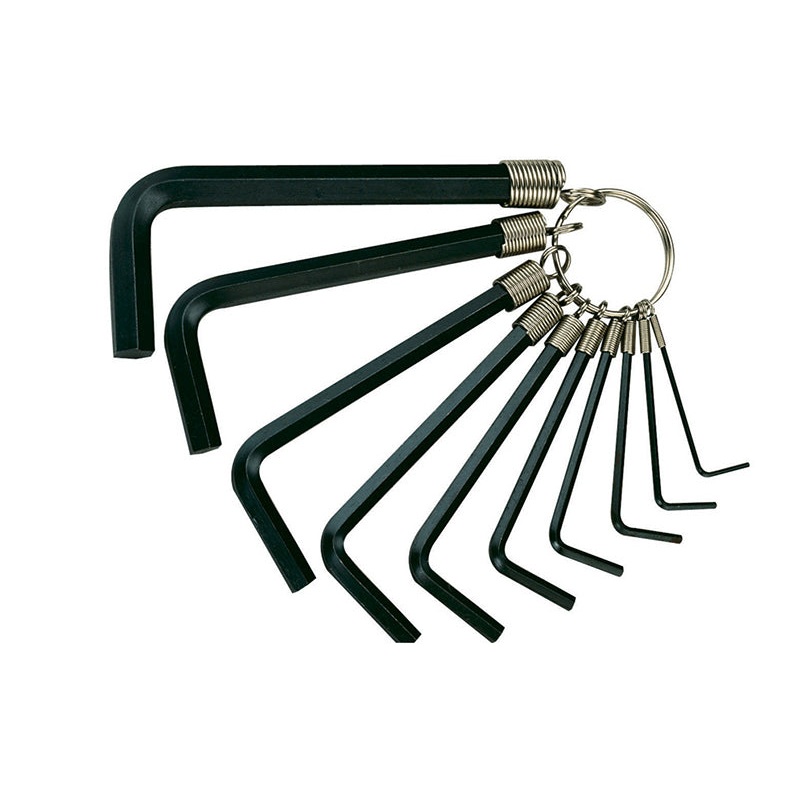 Hexagon Key Set on Ring, 10 Piece (1/16-3/8in)