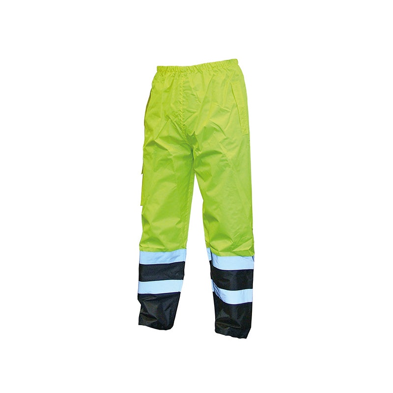 Hi-Vis Yellow/Black Motorway Trousers - M (36in)