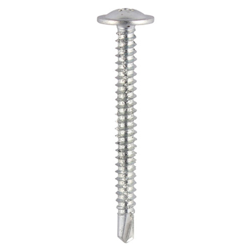 TIMCO Baypole Screws Wafer Flange PH Self-Drilling Point Zinc - 4.8 x 100