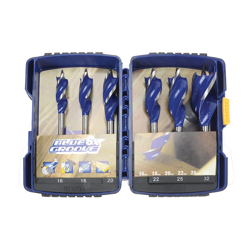 Blue Groove 6X Wood Drill Bit Set, 6 Piece 16-32mm