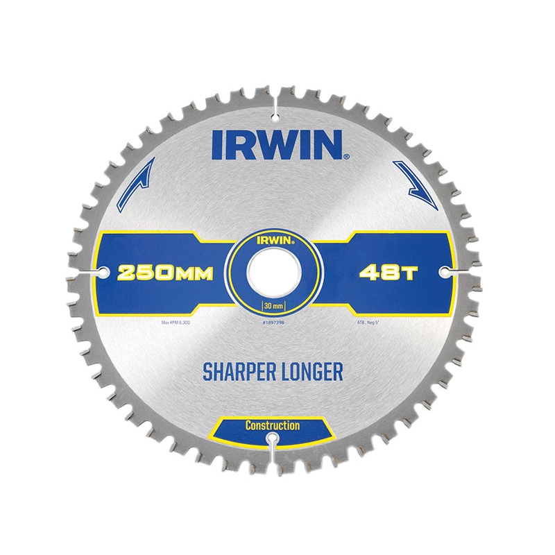 Construction Mitre Circular Saw Blade 250 x 30mm x 48T ATB/Neg