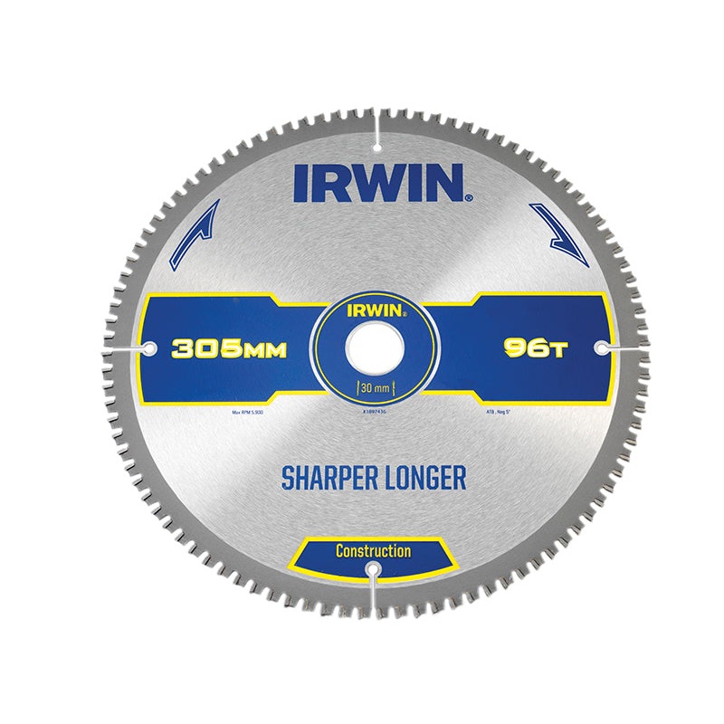 Construction Mitre Circular Saw Blade 305 x 30mm x 96T ATB/Neg