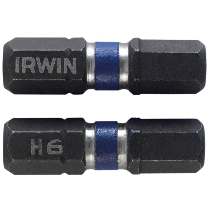 Impact Screwdriver Bits Hex 6.0 x 25mm (Pack 2)