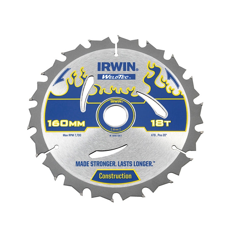 Weldtec Circular Saw Blade 160 x 20mm x 18T ATB