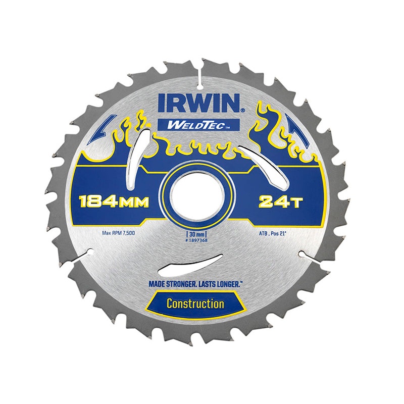 Weldtec Circular Saw Blade 184 x 30mm x 24T ATB