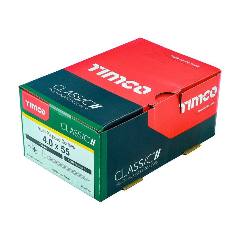 TIMCO Classic Multi-Purpose Countersunk Gold Woodscrews - 4.0 x 55